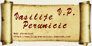 Vasilije Peruničić vizit kartica